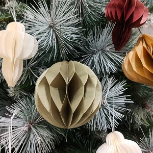 Paper Ornament Round Hanging Decoration Christmas Wall Stickers Die Cutting Craft Decor