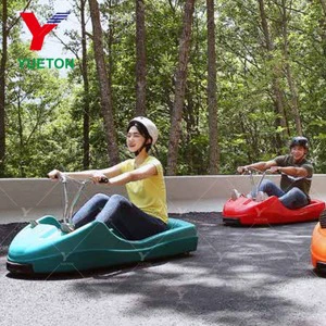 Outdoor Factory Sales Unpowered Plastic Alpine Luge Carts For Parent-Child Gravity Scooter Riders Outdoor Amusement Equipment