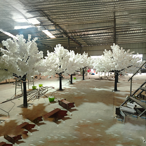 KH Factory Direct Wedding Fake Tree Custom Feet Artificial Sakura White Cherry Blossom Tree For DECORATION