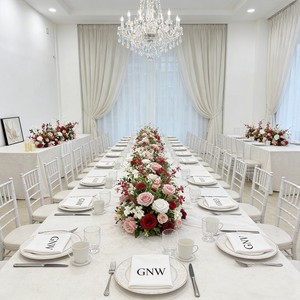 GNW Flower Stage Walkway Wedding Table Centerpieces Runner Flower Decoration Decorative Round Backdrop Wedding Event Wedding