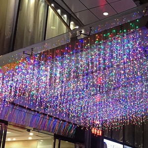 5m Christmas Garland Led Curtain Icicle String Lights Droop 0.4-0.6m Ac 220v Garden Street Outdoor Decorative Holiday Light