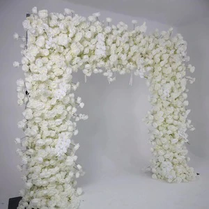 Decorative Silk Flower Supplies Square Arch Stage Frame Garden Backdrop Ceiling Wedding Bride Flower Christmas Chinese New Year