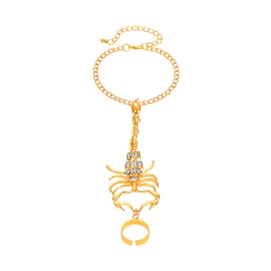 Hippie Gold Plated Scorpion Bracelet for Party