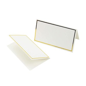 Factory Custom Printed Gold Foil Wedding Seating Cards Guest Name Place Cards Writable Table Cards for Banquet Party Decoration