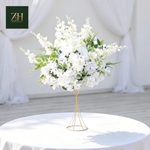 White Rose Handmade Silk Flower Ball Table Decoration For Christmas Wedding Events