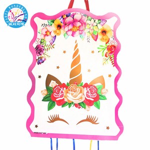Blink Pink Unicorn Paper Folding Pinata Kids Girls Boys Birthday Party Supplier Happy Birthday Decoration Party Game Toy