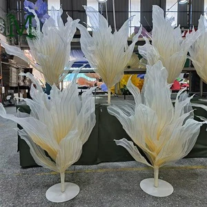 Elegant Handmade Table Decorations Large Organza Flower Artificial Flower Wedding Centerpieces for Event Party