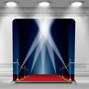 Customized Photobooth Wall Portable Tension Fabric Banner Stand The Red Carpet Photo Booth Backdrop Pillow Case Display