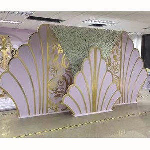 Wholesale Hot Design Lotus Backdrop Stage Wedding Decoration Flower Stand Backdrop for Banquet Event Prop