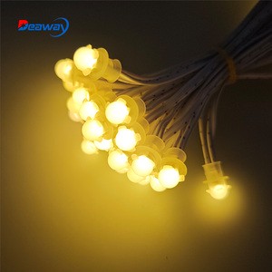 50 Pcs of 9mm DC 12V IP67 Waterproof RGB Christmas Lights LED pixel Light Module Digital LED Light String Landscape PVC