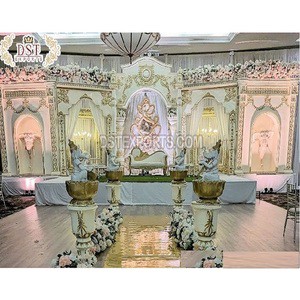 Grand White Palace Theme Wedding Stage Decoration South Indian Grand Wedding Stage Tamilian Style Wedding Decor Stage Canada
