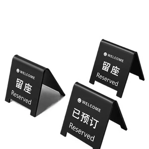 Acrylic Table Reservation Card Catering Table Number Card Display Hotel Amenities for Reserved Seat for Restaurants and Cafes