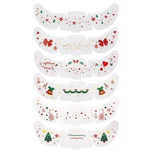 Christmas Eco-Friendly Paper Waterproof Fashionable Children's Tattoo Stickers Party Makeup with Gilded Freckle Face Designs