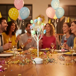 Easter Eggs Table Tree Decorative Table Tree Decor with Base for Spring Easter Party Supplies Props