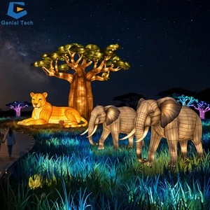 Turnkey Wildlife Lantern Festival Installations with Global Light Installation Services for Zoos Park and Cultural Tourism Parks