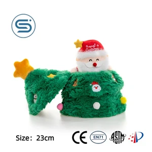 In Stock Cute Christmas Series Doll Santa Claus Elk Plush Toy Christmas Tree Deer Toys Ornaments For New Year Holiday Gift