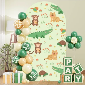 Custom Printed Eco-Friendly Fabric Backdrop Stand Chiara Arch U Shape Spandex Cover Custom Logo For Wedding Father's Day Diwali