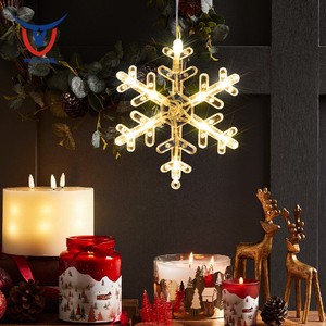Decorative Lamp Warm White Snowflakes Christmas Tree Decorative Hanging Lights