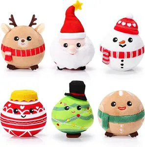 High Quality Custom Christmas Toy Soft Plush Hanging Ornament Stuffed Soft Toys For Car Bag Office Winter Holiday Decorations