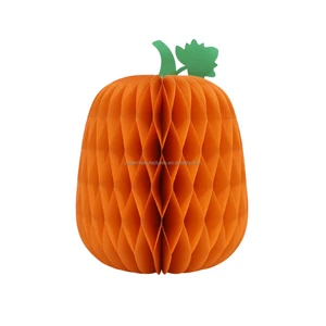 2025 Halloween Paper Pumpkin with Magnets Fall Season Festival Decorations Honeycomb Home Decoration Supplies
