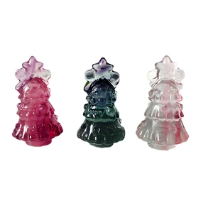 Natural Crystal Fluorite Christmas Tree Carving Crystal Jewelry Accessories Unique Gift for Christmas Valentine's Day New Year's