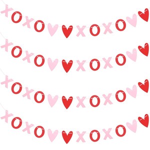 Cross Border Heart-Shaped Wreath Felt Letter Banner for Valentine's Day Paper Wedding Birthday Celebrations Party Decorations