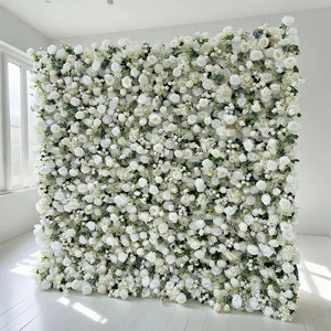 New Arrival Romantic Modern Detachable Artificial Flower Wall Wedding Decoration Backdrop