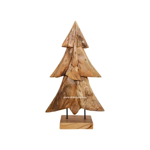 Natural Wooden Spruce Tree Stand for Christmas