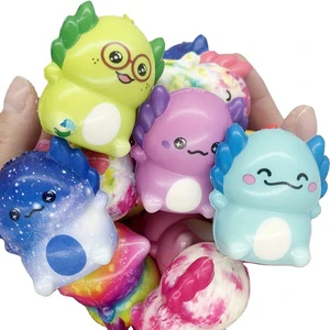 Axolotl Squish Toy Colorful Salamander Party Favors Cute Soft Candy Novelty Toys for HalloweenThanksgiving Christmas Easter
