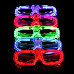 Glow-in-the-Dark Neon Flashing Glasses New Design Light-Up Party Supplies for Christmas Birthday New Year Favors Secure Stylish