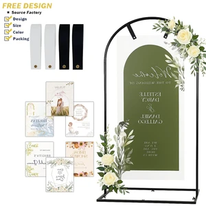 Customized Iron Round Hanging Poster Arch Balloon Frame Durable Adjustable Wedding Arch Display Stand 5-6ft Tall