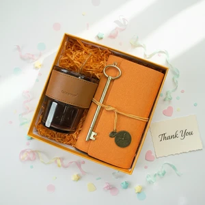 HBC Custom Christmas Notebook Straw Cup Custom Wedding, Birthday & Event Favors Beautiful Holiday Gift Set
