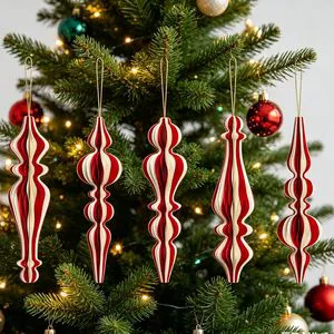 LINGKAI Christmas Paper Honeycomb Hanging Ornaments for Xmas Holiday & Party Festival Home Decorations