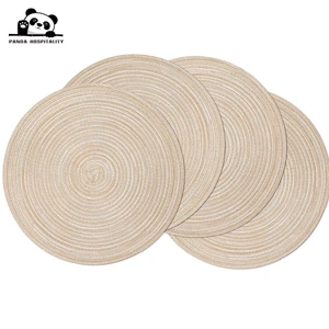 Round Braided Placemats Round Table Mats For Dining Tables 15 Inch Non Slip Washable Kitchen Natural Farmhouse Decor