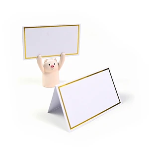 Custom Designs Bronzing Blank Table Place Cards Decor Name Message Card for Wedding Party Decoration Event Party Seating Card