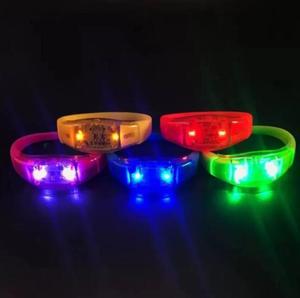 Novelty Party Silicone Voice Controlled LED Flashing Light up Bracelets