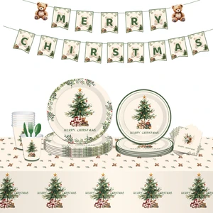 Disposable Paper Plates for Halloween Party - 24Pcs Wreath Theme Tableware