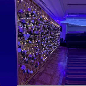 New Wedding Decoration Candle Holder Backdrops Arch Shape Adjustable Durable Gold Stainless Steel Backdrop Wall