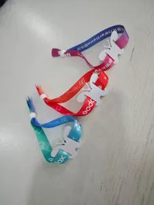 High Quality Custom Event Festival Party with PVC Card RFID QR Code Fabric Printing Wristbands Bracelets