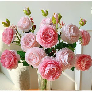 Home Decor Flowers Rose Bouquet Classic Style Multiple Sizes Durable Reusable Wedding Valentine's Day Dining Table