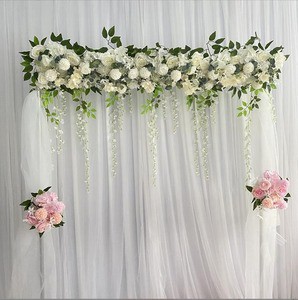 Wholesale Wedding Wall Decorations Artificial Rose 3d Flower Wall Panel Decorative Flowers Wedding Backdrop Wall