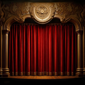 Wedding Stage Decoration Props with Cotton Backdrop and Elegant Vintage Classic Elements for Event Celeb