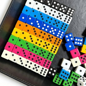 High Quality 12mm Acrylic Rounded Corner D6 Dice In 9 Different Solid Colors With Case Eco-Friendly & Durable Customizable