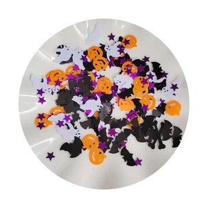 Halloween Confetti Glitter Table Decorations Bulk Ghost Witch Bat Star Bone Pumpkin Sprinkles for Halloween Party Supplies Decor