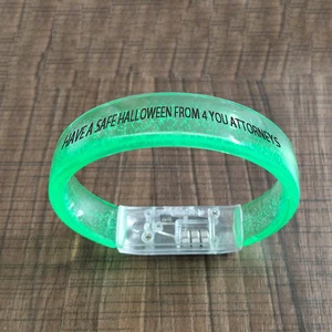Customized Party-logo Led Flashing Bubble Led Bracelets Party Led Flash Light Bracelet for Multi-color Led