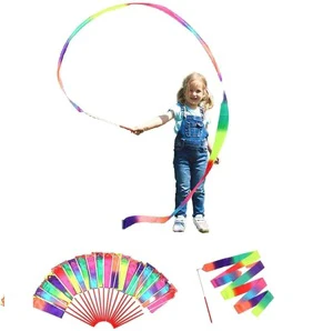 Rainbow Birthday Decorations Princess Party Favors for Kids Girls Party Games Gymnastics Goody Bag Stuffers Ribbon Dancing Wands
