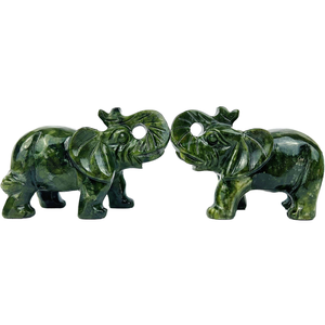 New Arrival Bulk Crafts Natural Xiuyan Green Crystal Hand Carved Eco-Friendly Polished Crystal Image Irregular Shape Mascot