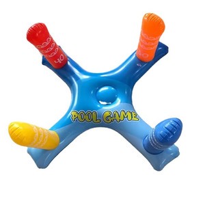 Inflatable Hoop Toss Game Top-Tier Pool Toy Best Backyard Entertainment Great for All Occasions and Outdoor Festive Parties