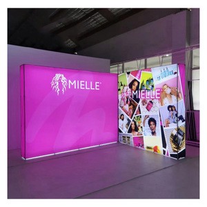 New Design 10 X 10ft Aluminum Callopsible Portable Tool Free Tradeshow Exhibit Modular Backlit Seg Custom Pop Up Backdrop Stand