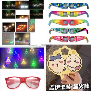 Party Gift Diffraction Glasses Plastic Letterpress Printing Paper Fireworks Design rainbow Special Effect Lighting
